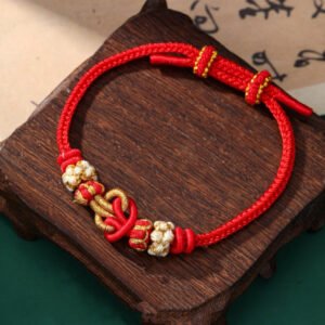 13 β€οΈRed Universe Knot Bracelet