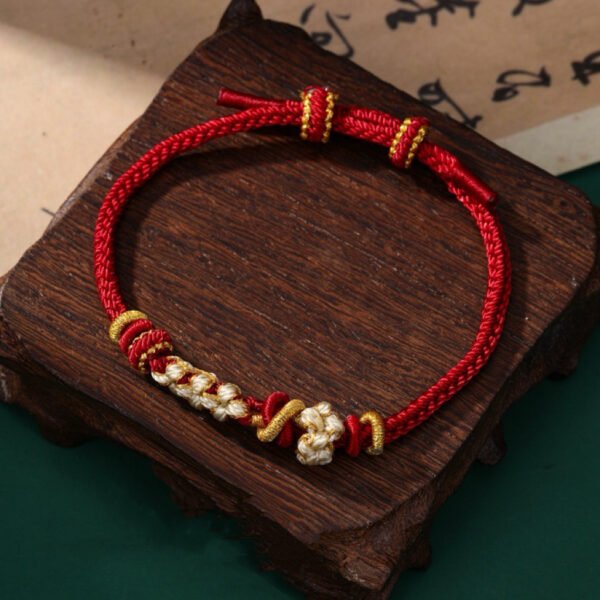 🔴Maroon Dimples Knot Bracelet