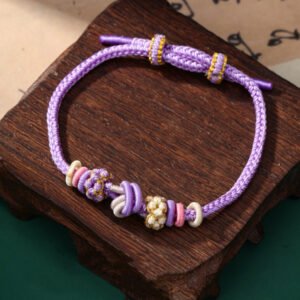 💜Purple Dimples Knot Bracelet