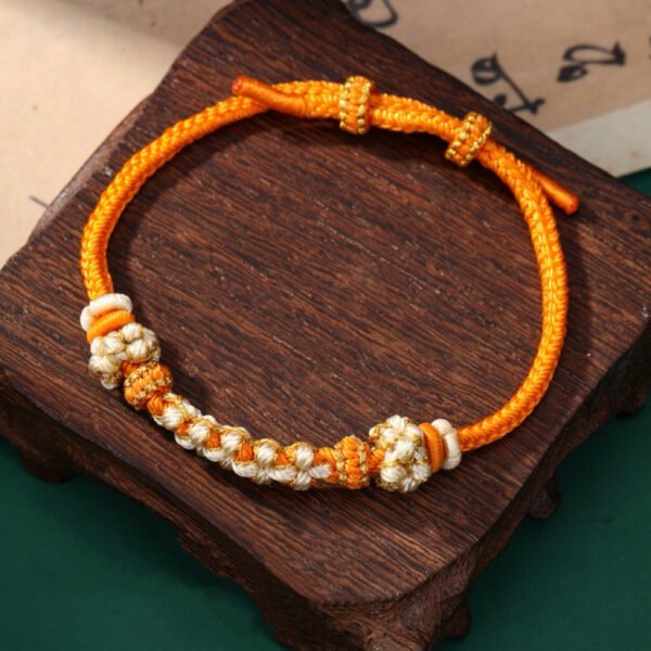 🧡Orange Peach Blossom Knot Bracelet