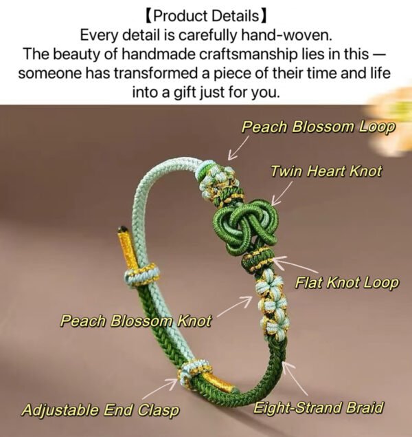 Twin Hearts Knot Bracelet — Handmade Feng Shui Love & Luck Charm Bracelet 💞