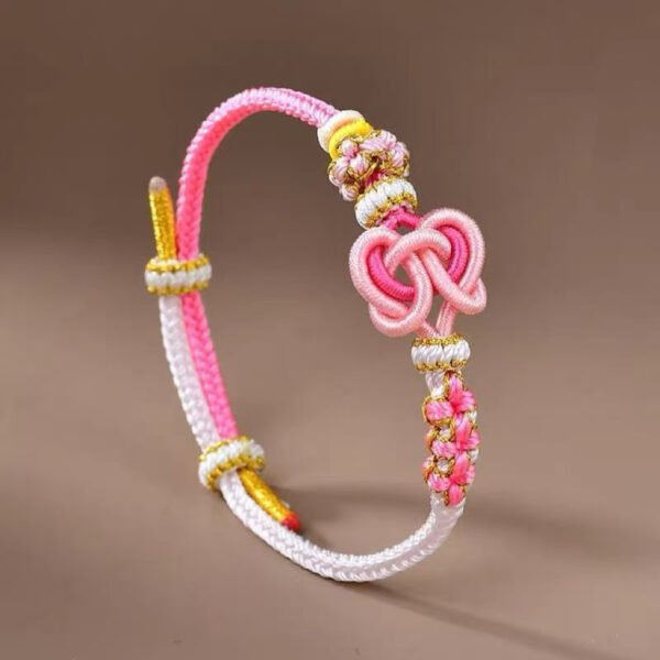 Twin Hearts Knot Bracelet — Handmade Feng Shui Love & Luck Charm Bracelet 💞