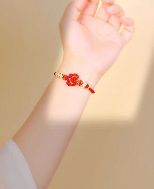 Twin Hearts Knot Bracelet — Handmade Feng Shui Love & Luck Charm Bracelet 💞