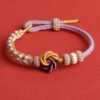 Mandala Peach Blossom Knot Bracelet – Lavender & Gold