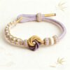 Mandala Peach Blossom Knot Bracelet – Lavender & Gold