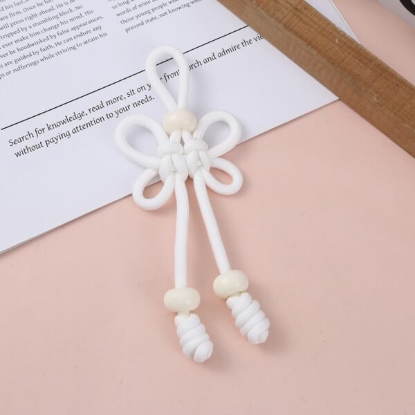 Candy Color Double Butterfly Knot Keychain | Handmade Paracord Charm