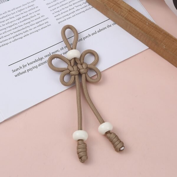 Candy Color Double Butterfly Knot Keychain | Handmade Paracord Charm