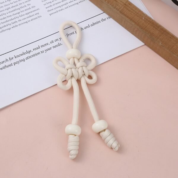 Candy Color Double Butterfly Knot Keychain | Handmade Paracord Charm