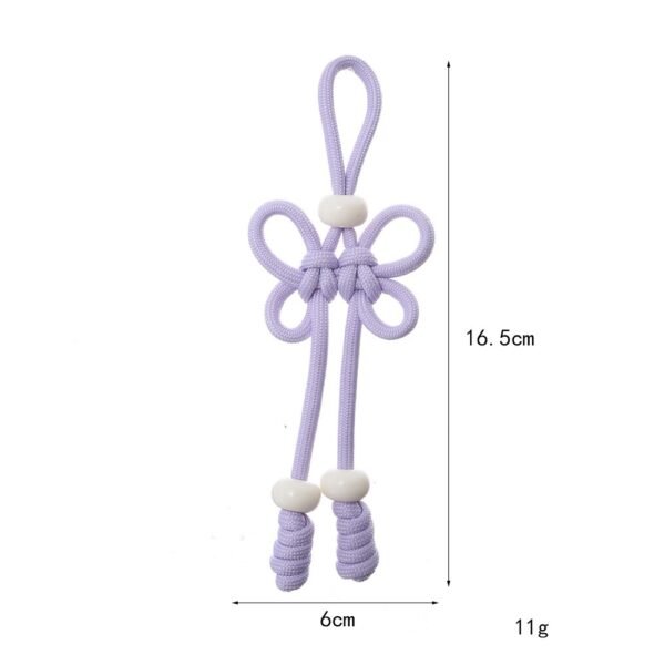 Candy Color Double Butterfly Knot Keychain | Handmade Paracord Charm