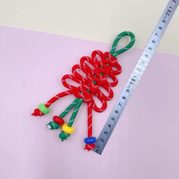 圣诞节包挂miu系11 ✨Christmas Lucky Knot Keychain – Handmade Paracord Bag Charm🎄
