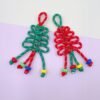 圣诞节包挂miu系2 ✨Christmas Lucky Knot Keychain – Handmade Paracord Bag Charm🎄