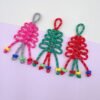 圣诞节包挂miu系3 ✨Christmas Lucky Knot Keychain – Handmade Paracord Bag Charm🎄