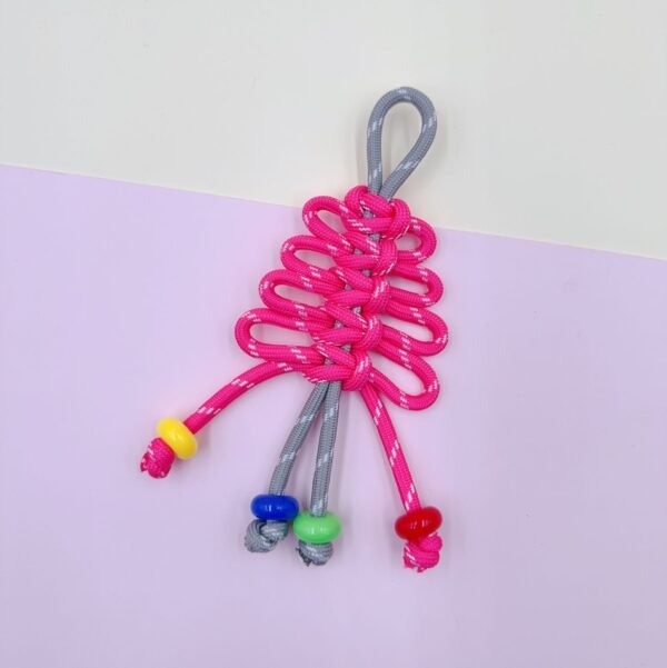 圣诞节包挂miu系9 ✨Christmas Lucky Knot Keychain – Handmade Paracord Bag Charm🎄