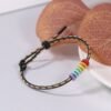 🌈 Rainbow Fortune Bracelet – Handmade Lucky Rope for Couples & Friends 💞