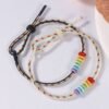 🌈 Rainbow Fortune Bracelet – Handmade Lucky Rope for Couples & Friends 💞