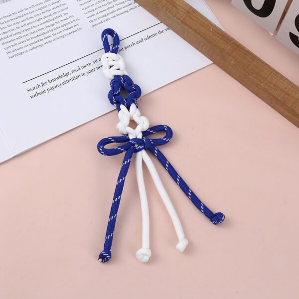 Color-Block Flower Ring Keychain | Handwoven Paracord Charm