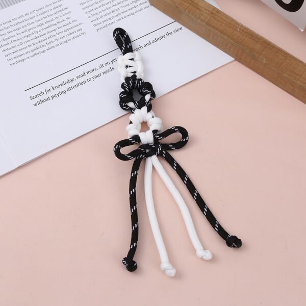 Color-Block Flower Ring Keychain | Handwoven Paracord Charm