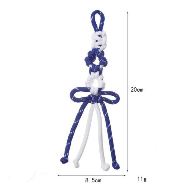 Color-Block Flower Ring Keychain | Handwoven Paracord Charm