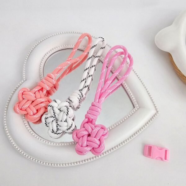 Lucky Star Knot Keychain | Handwoven Charm for Bags & Keys