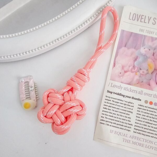 Lucky Star Knot Keychain | Handwoven Charm for Bags & Keys