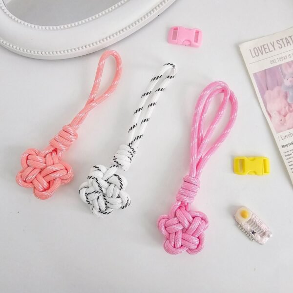 Lucky Star Knot Keychain | Handwoven Charm for Bags & Keys