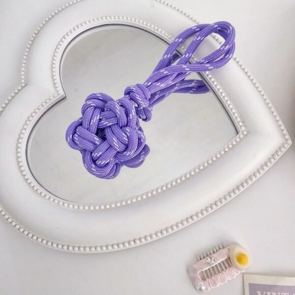 Lucky Star Knot Keychain | Handwoven Charm for Bags & Keys