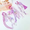 流紫包包挂链7 💜Purple Charm Paracord Keychain – Handmade Fashion Bag Accessory✨