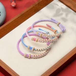 Lily of the Valley Knot Bracelet | Adjustable Handmade Feng Shui Bracelet