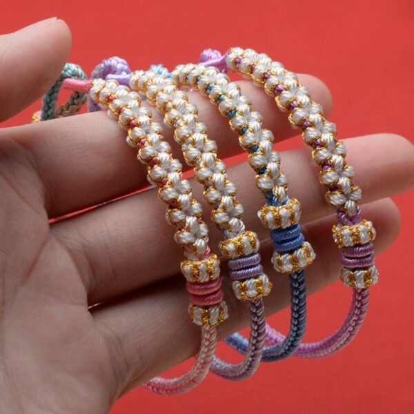 Lily of the Valley Knot Bracelet | Adjustable Handmade Feng Shui Bracelet