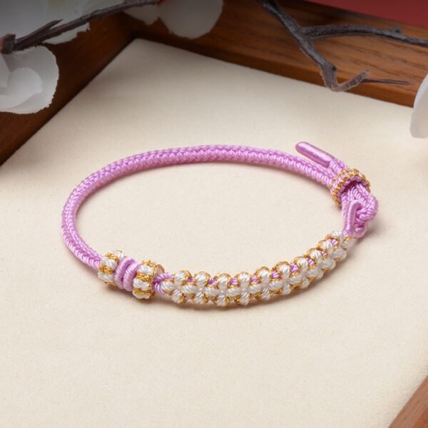 Lily of the Valley Knot Bracelet | Adjustable Handmade Feng Shui Bracelet